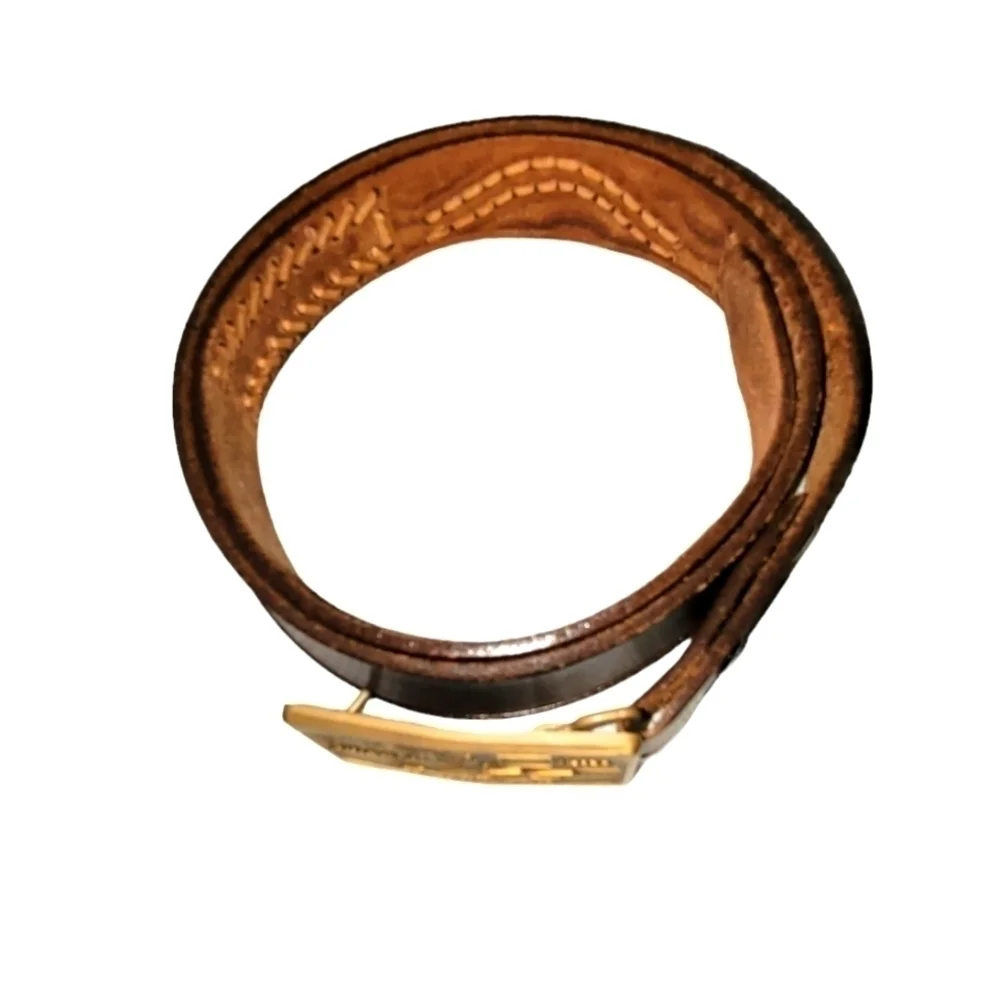 Genuine Leather Hess Buckle Safety Driver Award Belt